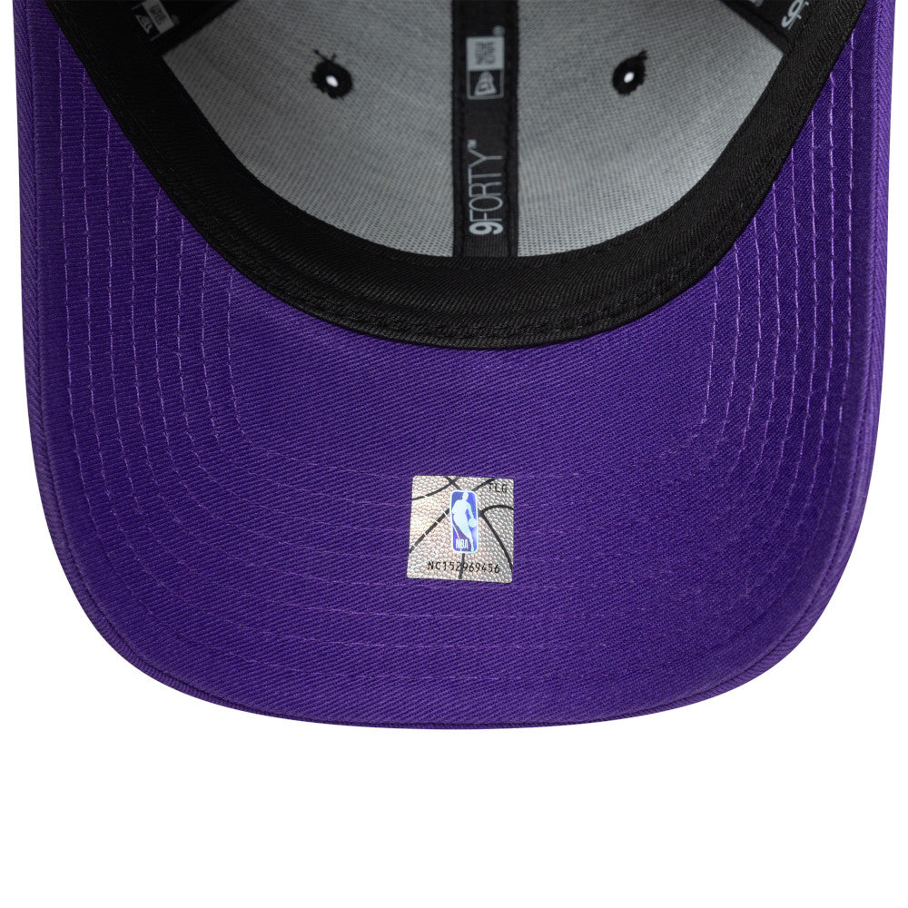 LA Lakers Hat - Side Patch 2Tone Black Purple NBA 9Forty Strapback Cap - New Era